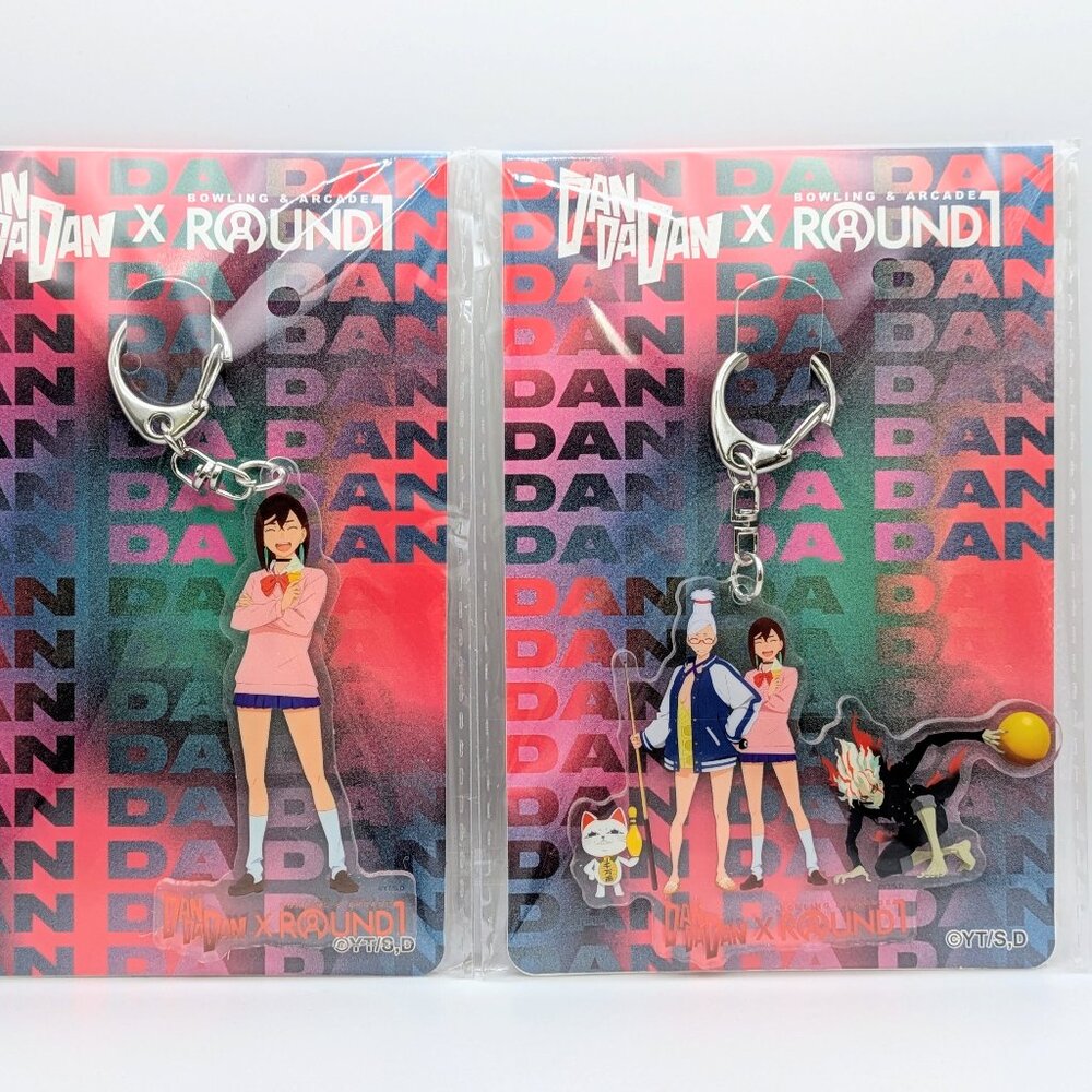 Round 1 Exclusive Phase 1 Dandadan Momo and Group Anime Keychains (Set of 2)